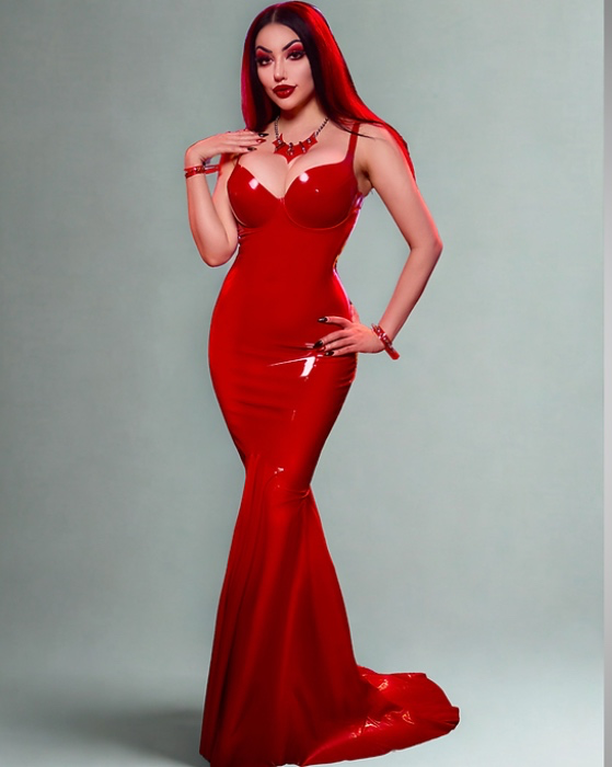 Latex Evening Gown