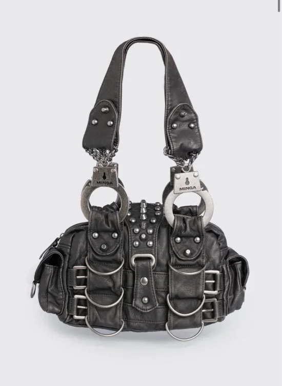 Mugshot Vegan Shoulder Bag | One Size / Black