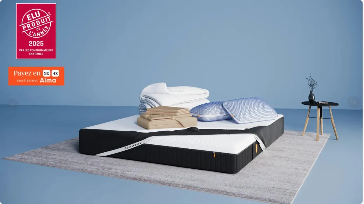 Pack Matelas + Couette + Oreiller EMMA 