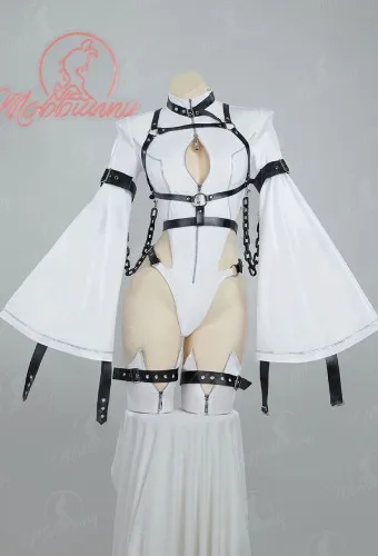 C.C. Derivative Bodysuit Cutout Bandage Bodysuit with Stockings
