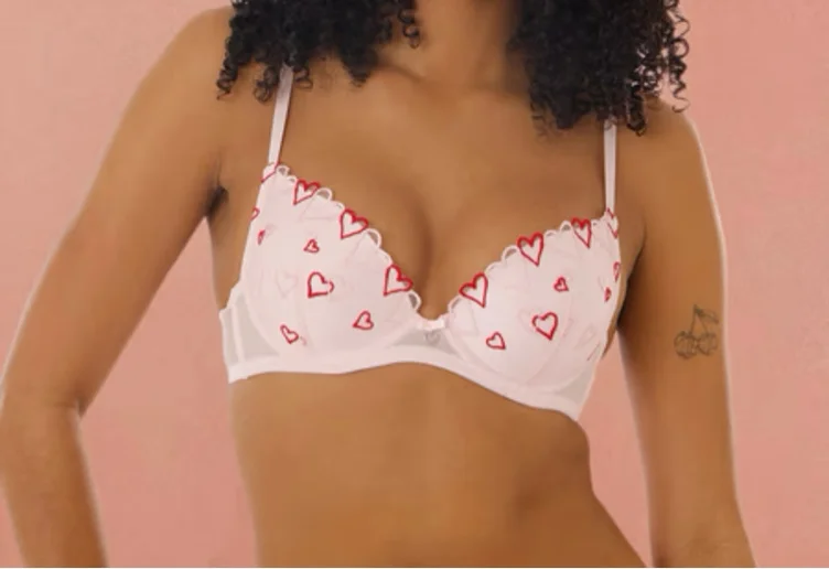 Heart me - baby pink bra 