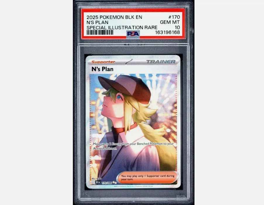 PSA 10 N's Plan 170/086 Sv: Black Bolt Holo Slab