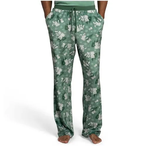 Pikachu & Mimikyu Pokémon Holiday Green Sleep Pants - Men