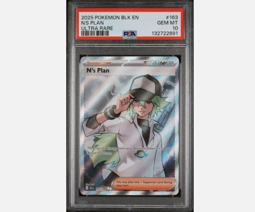 2025 POKEMON BLK EN-BLACK BOLT ULTRA RARE #163 N'S PLAN PSA 10