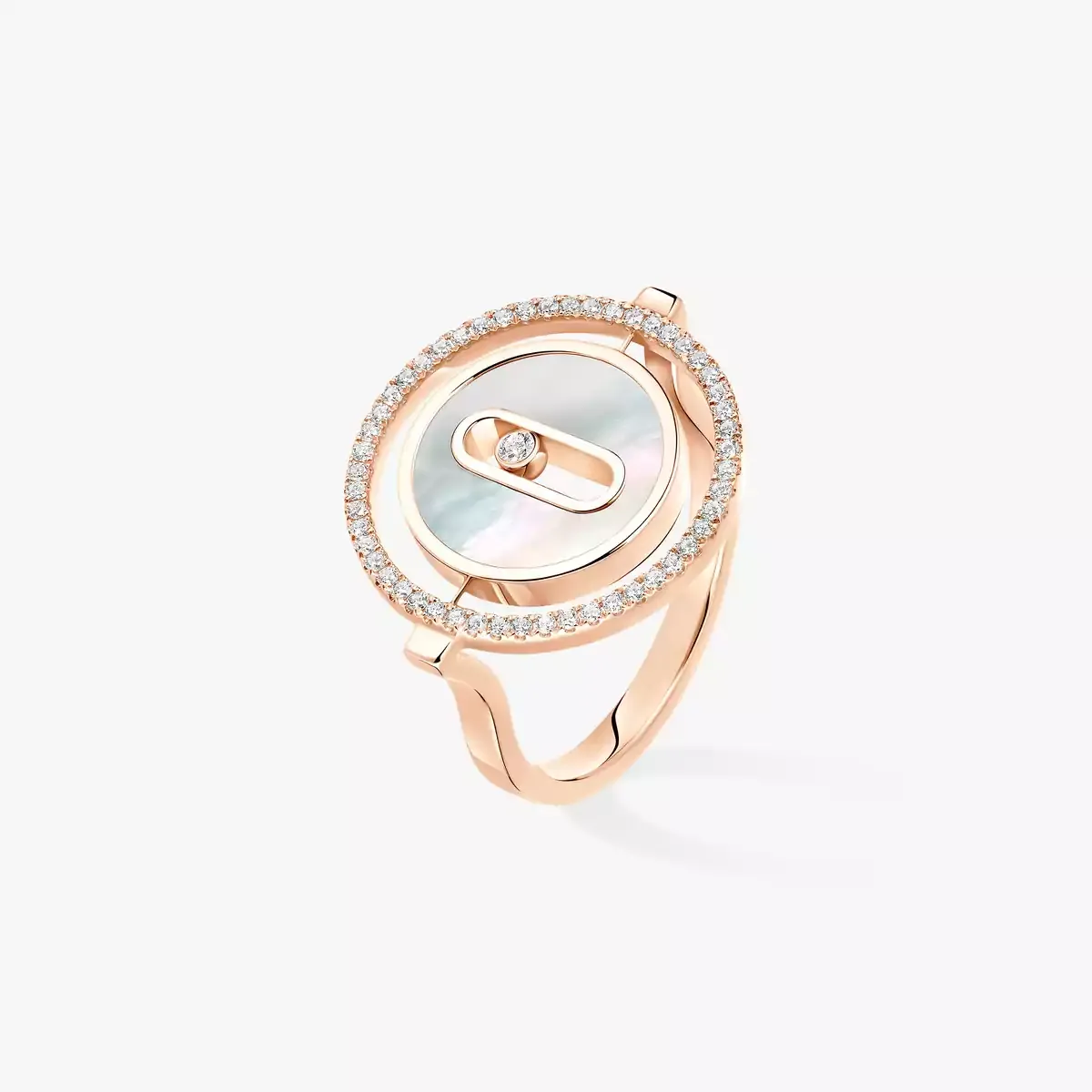   Messika Bague nacre blanche Lucky Move PM