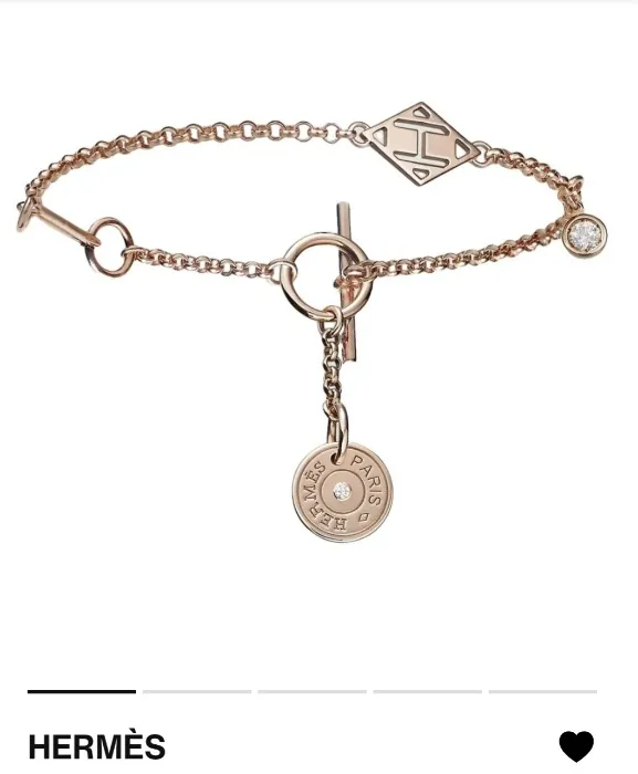 Hermès pink gold bracelet 