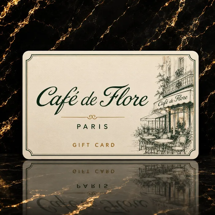 Gift Evangallina Cafe de Flore Paris Gift Card
