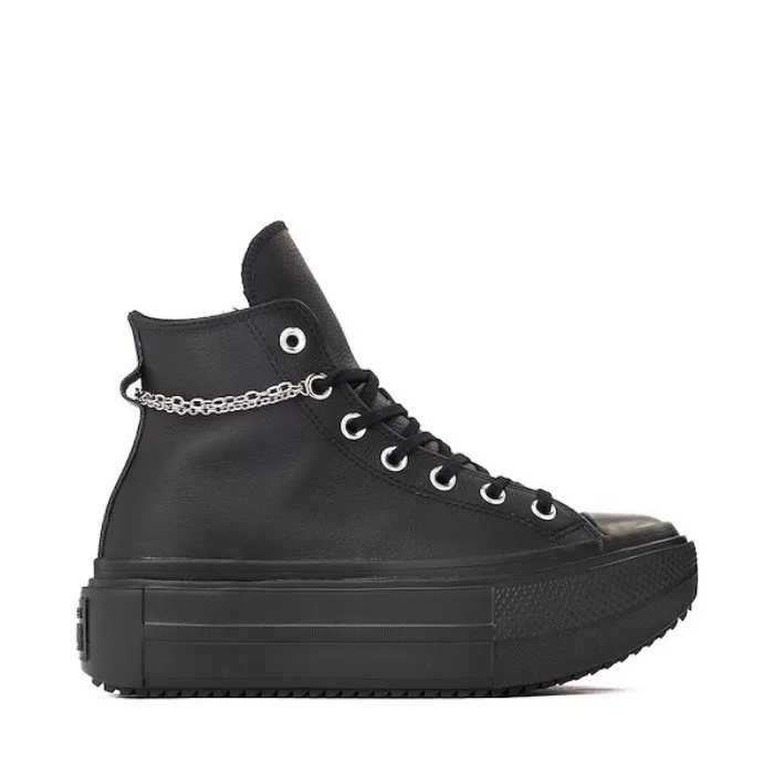 Converse All Star Lift Double Stack High-Top Sneaker - Black Monochrome