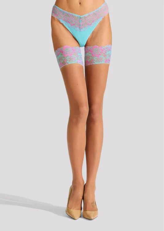 Lace Top Contrast Hold ups