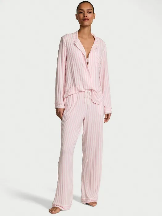 Victoria's Secret SoSoft Modal Ribbed Long Pajama Set