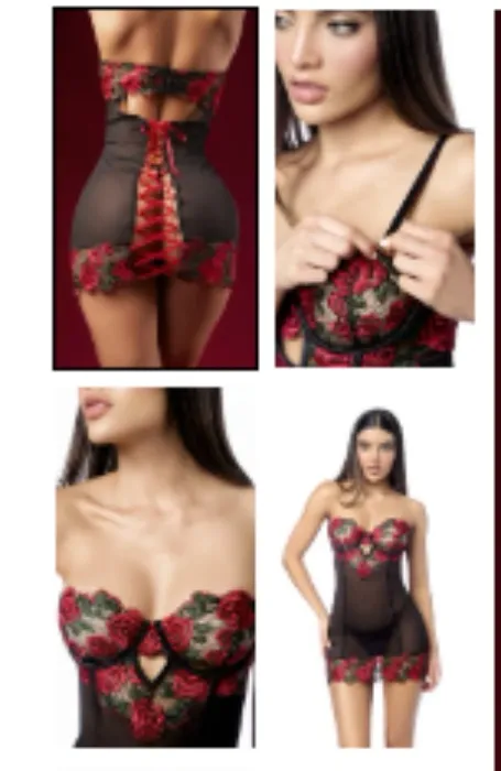 Black Rose Romance Chemise