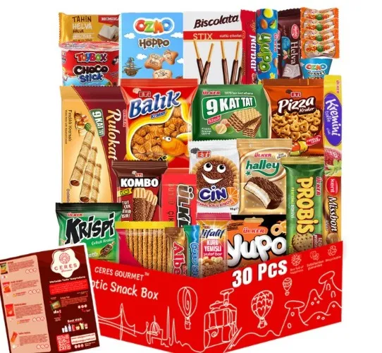 International Snack Box 30 Unique Pcs