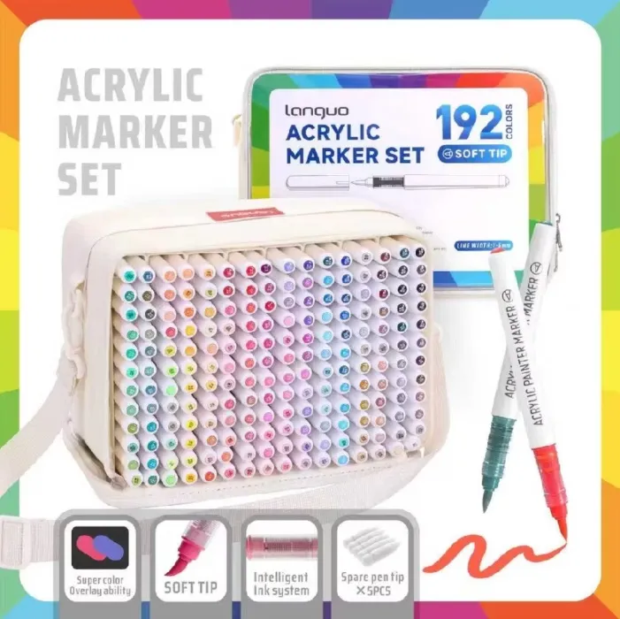Languo Acrylic Marker Set 192 Colors