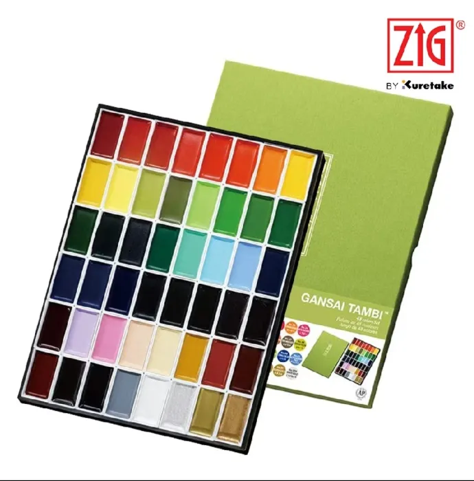 ZIG Kuretake Gansai Tambi 48 Watercolors