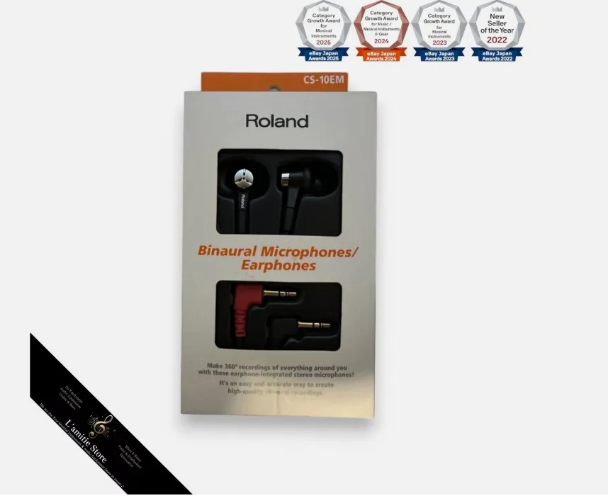 Roland CS-10EM Binaural Microphone Earphone ASMR Earbuds CS10EM Stereo Recording