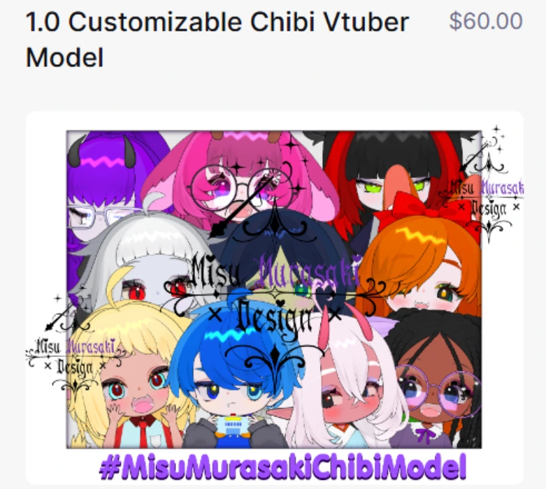 1.0 Customizable Chibi Vtuber Model