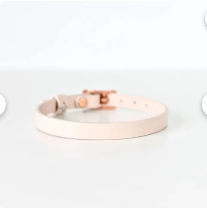 Elegant leather white choker
