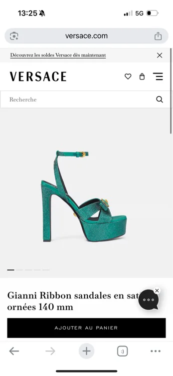 Escarpin en satin Versace 