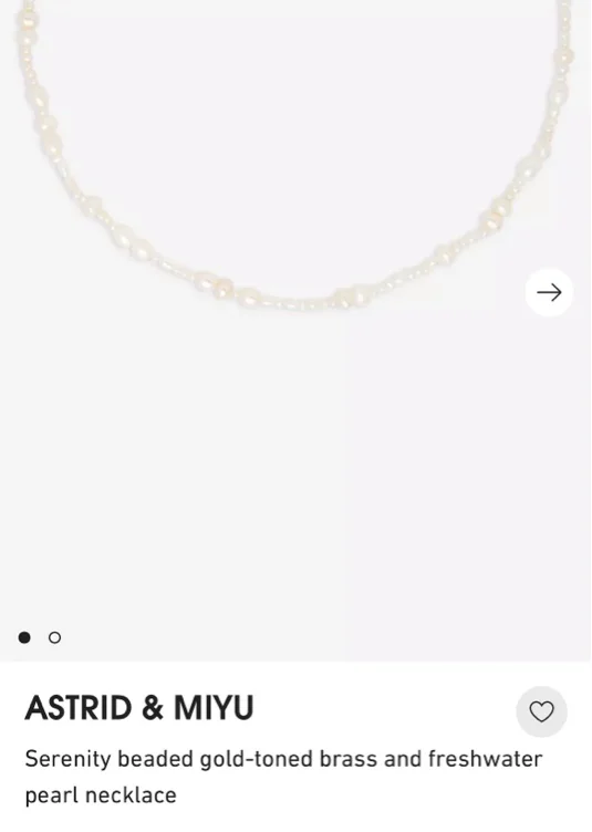 ASTRID & MIYU Serenity beaded gold-toned brass and freshwater pearl necklace