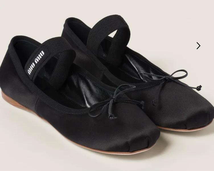 Miu Miu satin bellerinas