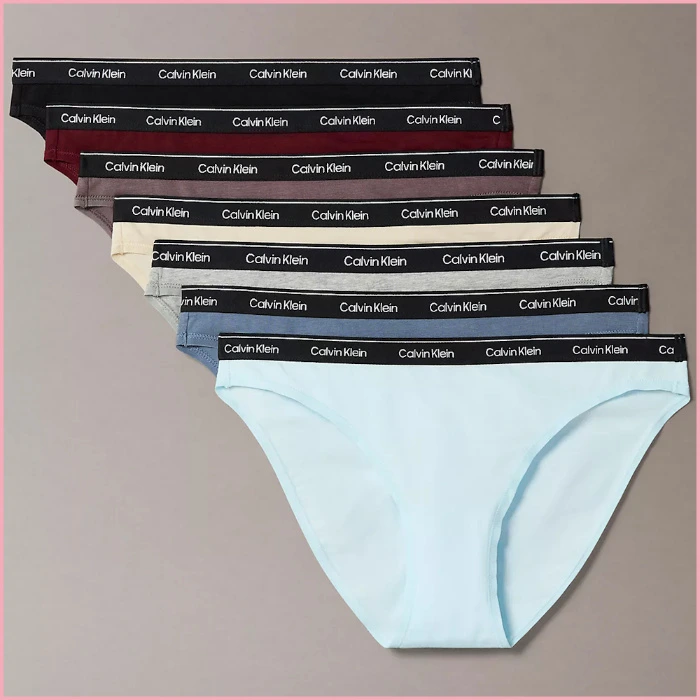 Airy Blue 7-Pack Calvin Klein Modern Logo Bikini