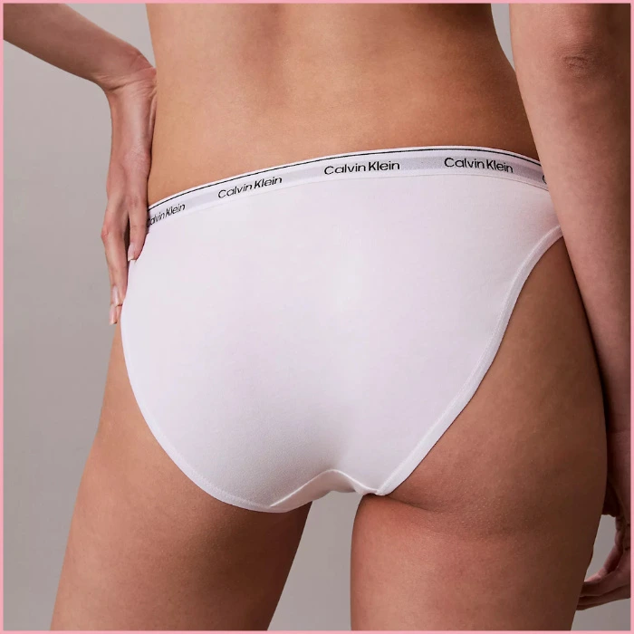 White Calvin Klein Modern Logo Bikini