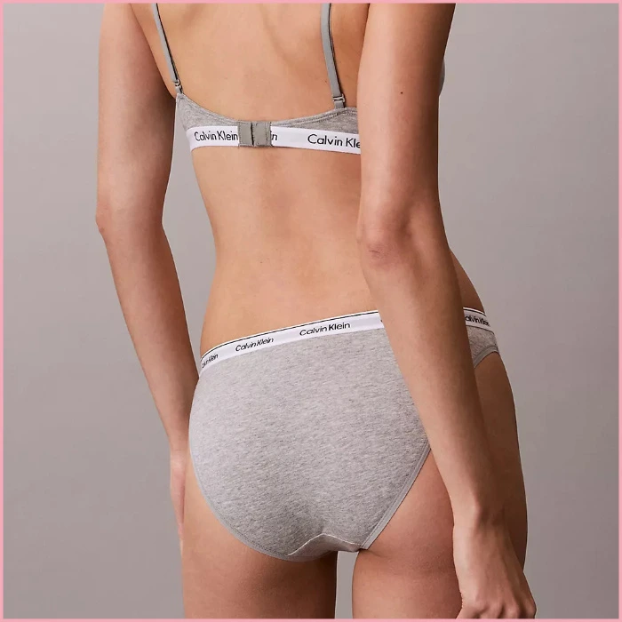 Heather Grey Calvin Klein Modern Logo Bikini