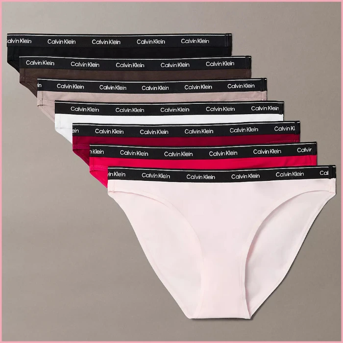 Rose Multi 7-Pack Calvin Klein Modern Logo Bikini