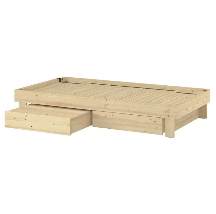 GLAMBERGET Lit évolutif avec rangement - pin 1 place/2 places (1 place)