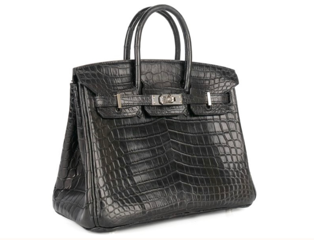 Hermès Birkin 25 Noir – Black Matte Crocodile Palladium Hardware - Luxury Shopping