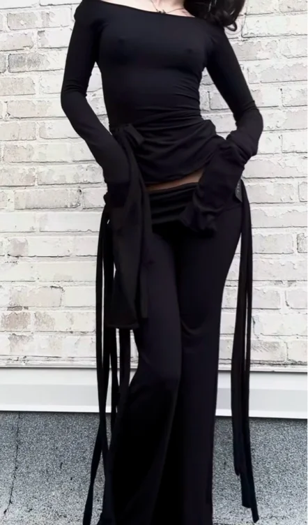 Loungewear set in black