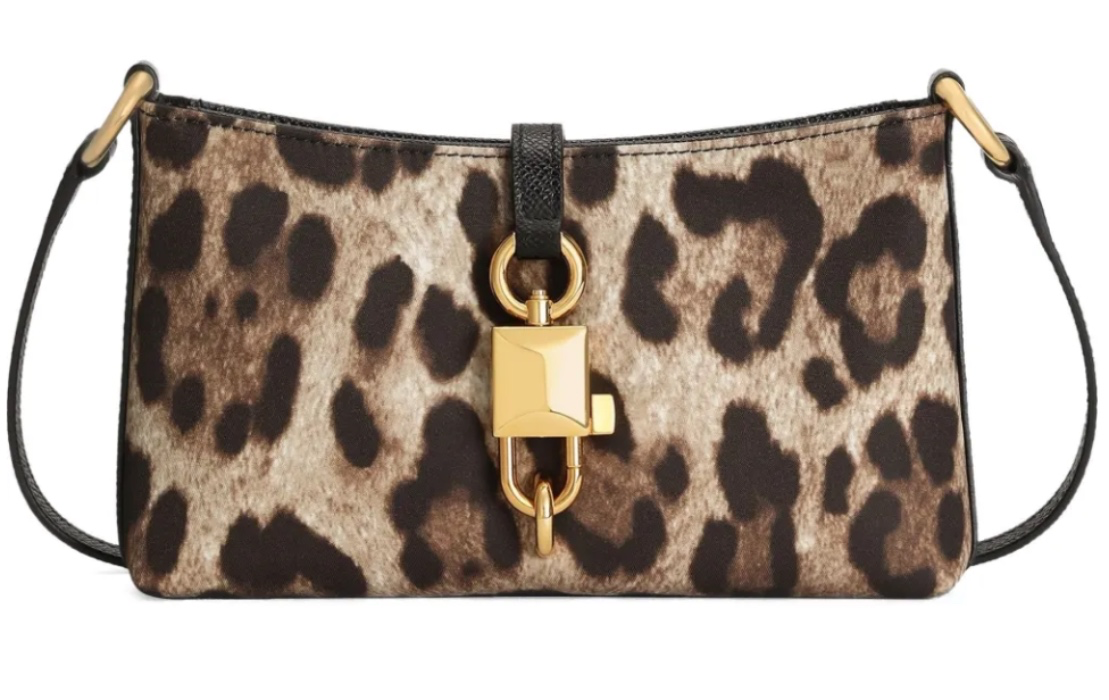 Dolce & Gabbana animal-printed lock-detail shoulder bag