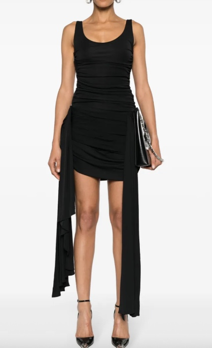 Mugler draped mini dress