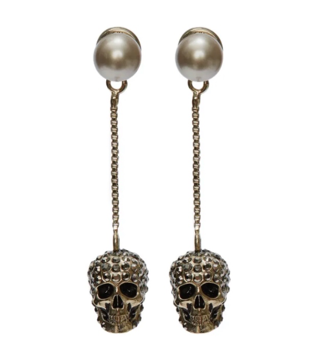Alexander McQueen Skull Drop Earrings