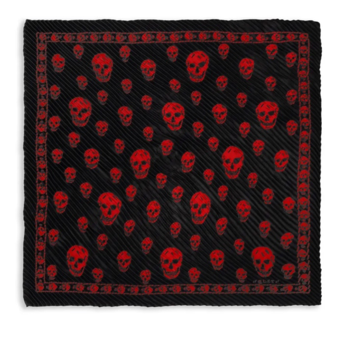 Alexander McQueen skull-print silk scarf
