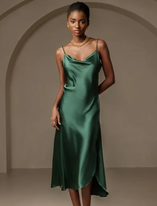 A gorgeous silk dress 