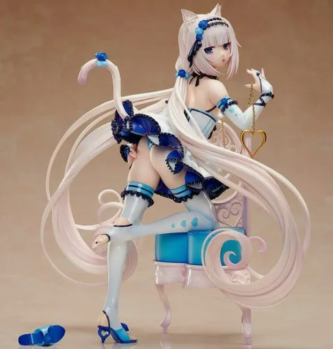 NEKOPARA Chocola Vanilla PVC Figure Anime Girl Chair Statue Model Toys Gifts New