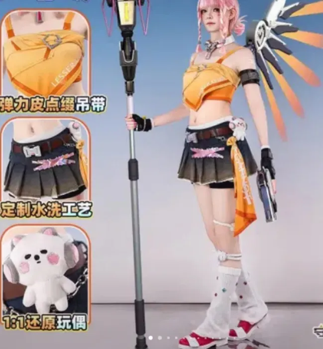 OW x LSFM Mercy cosplay + wig