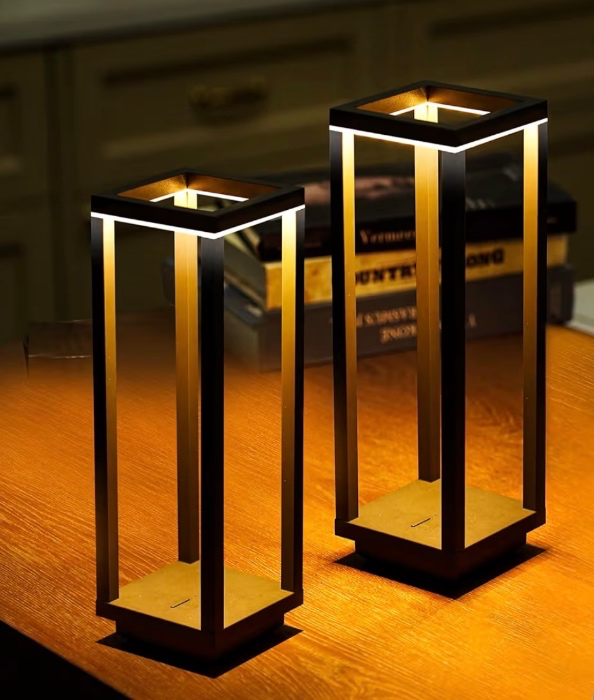  Table Lamp Rechargeable, IP55 Waterproof, 60h Runtime Protable Outdoor Table Lamps, 3 Color Stepless