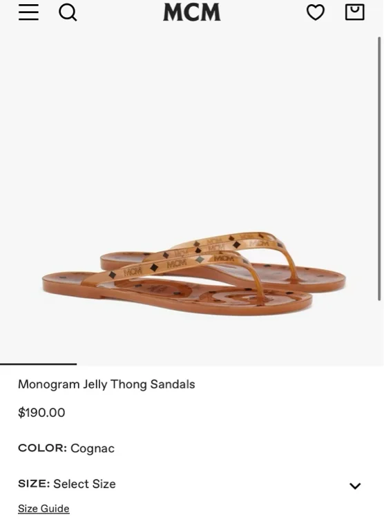 Mcm jelly sandals 