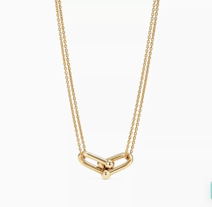 Tiffany HardWear Large Double Link Pendant in Yellow Gold