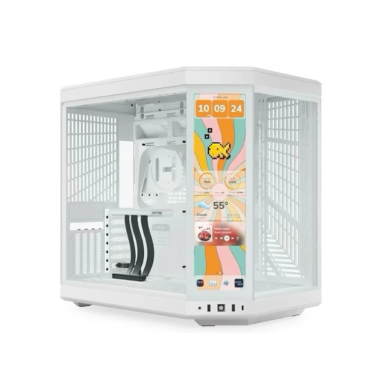 HYTE Y70 Touch Infinite Modern Aesthetic Gaming PC Case - Snow White