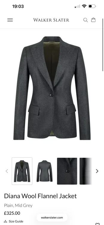 Diana Wool Flannel Jacket Size 8