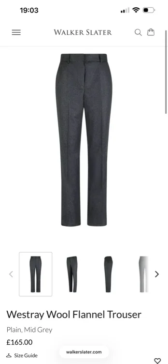 Westray Wool Flannel Trouser Size 8