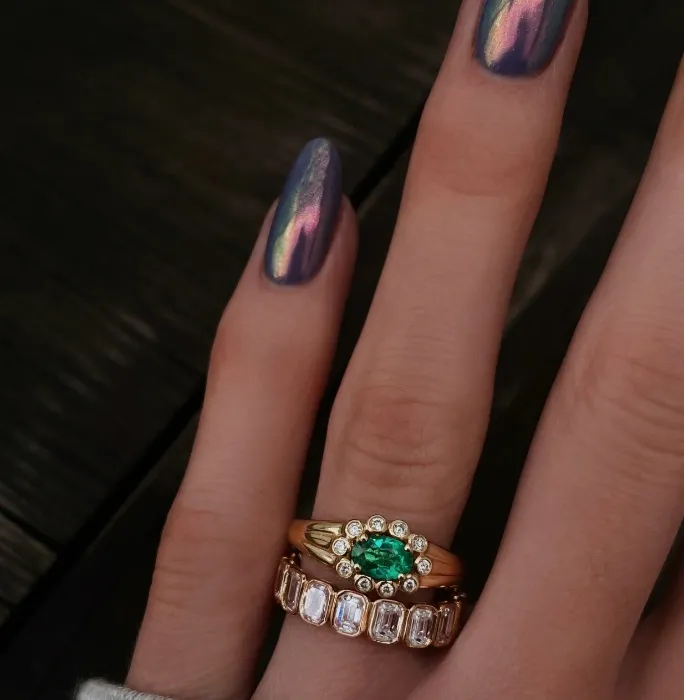 Emerald & Diamond Ring