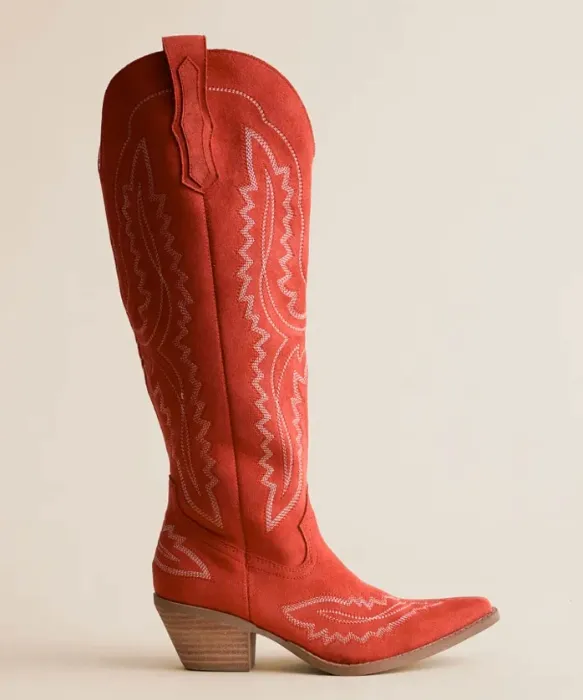 US 9 Red Tess Tall Western Boot
