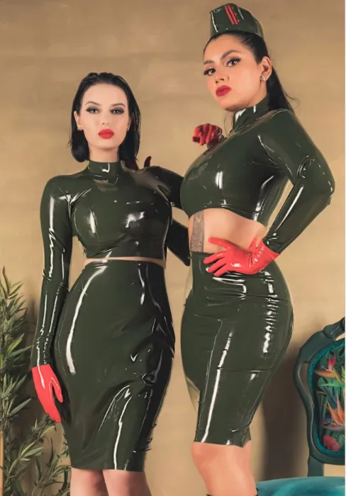 Latex Pin Up Military Set