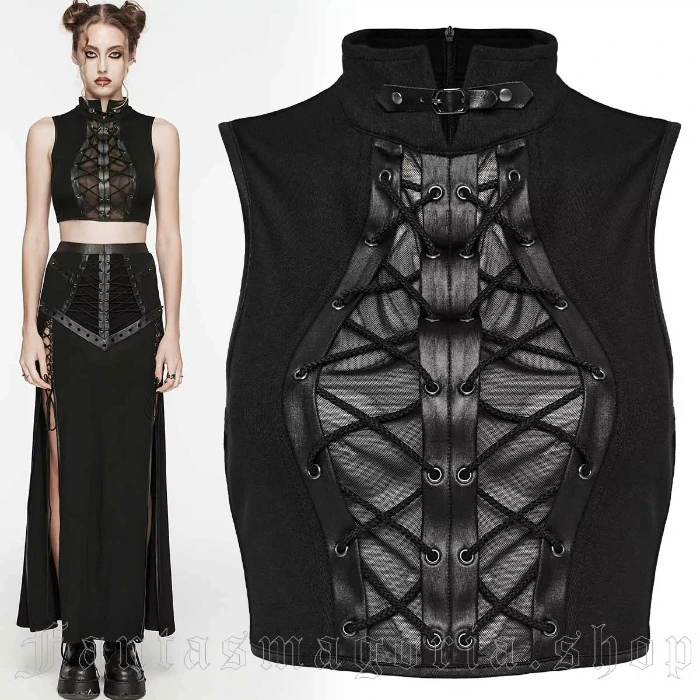 Atreides Black Crop Top - Punk Rave