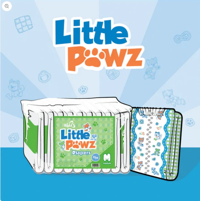 LittlePawz | Large / No Scent / Pack - 10 Diapers