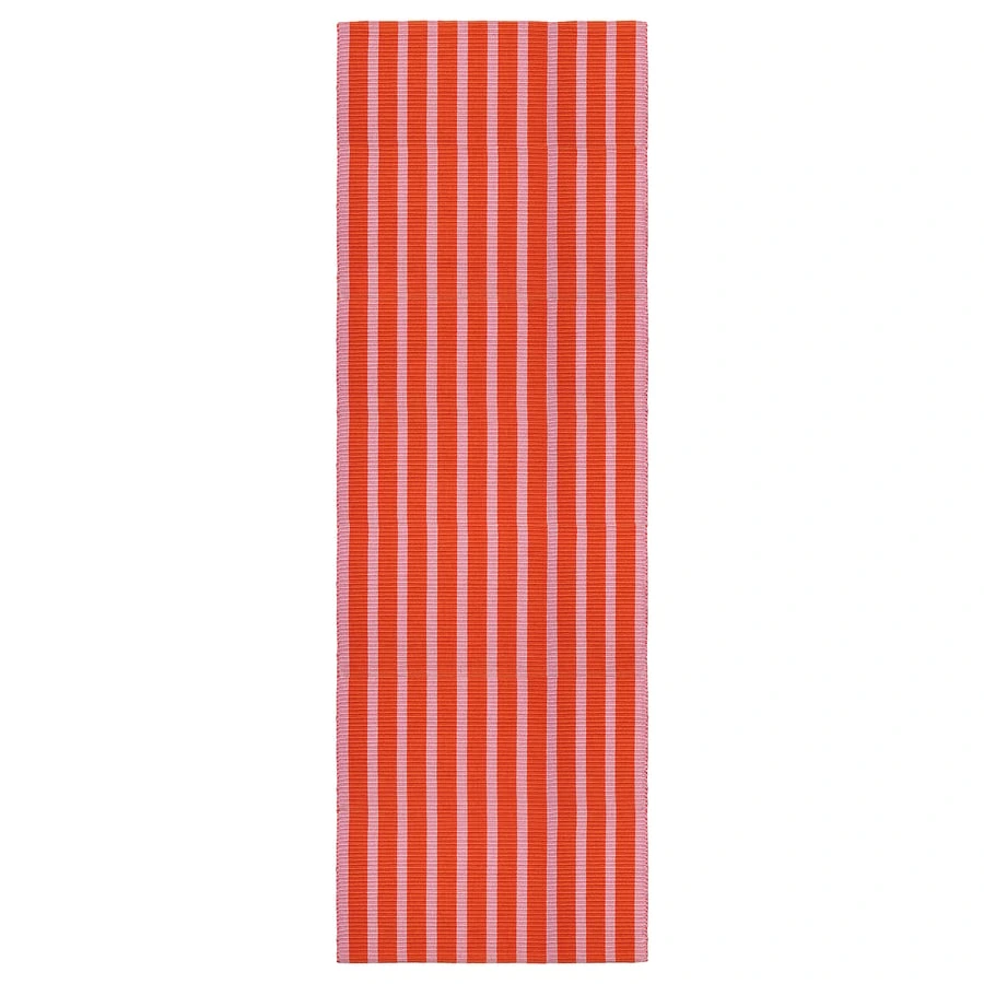  Rug, flatwoven - pink/orange